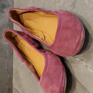 Lucky Brand Plum suede Ballet flats